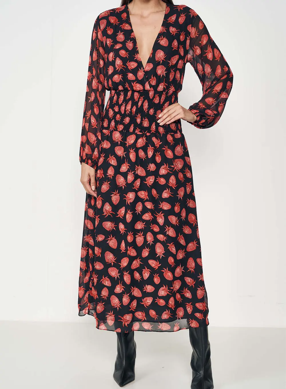 Vestido Morangos Estampados