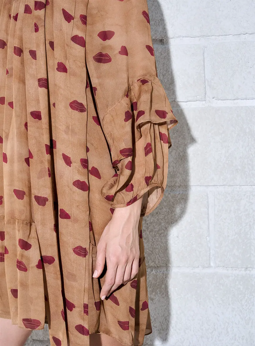 Vestido Gola Dupla Estampado Estampados 3