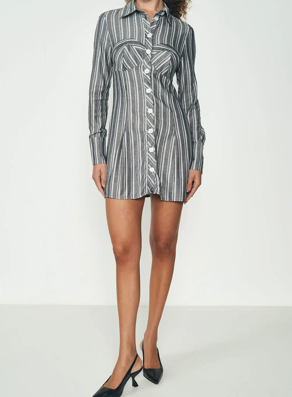 Vestido Stripe Shirt Estampados