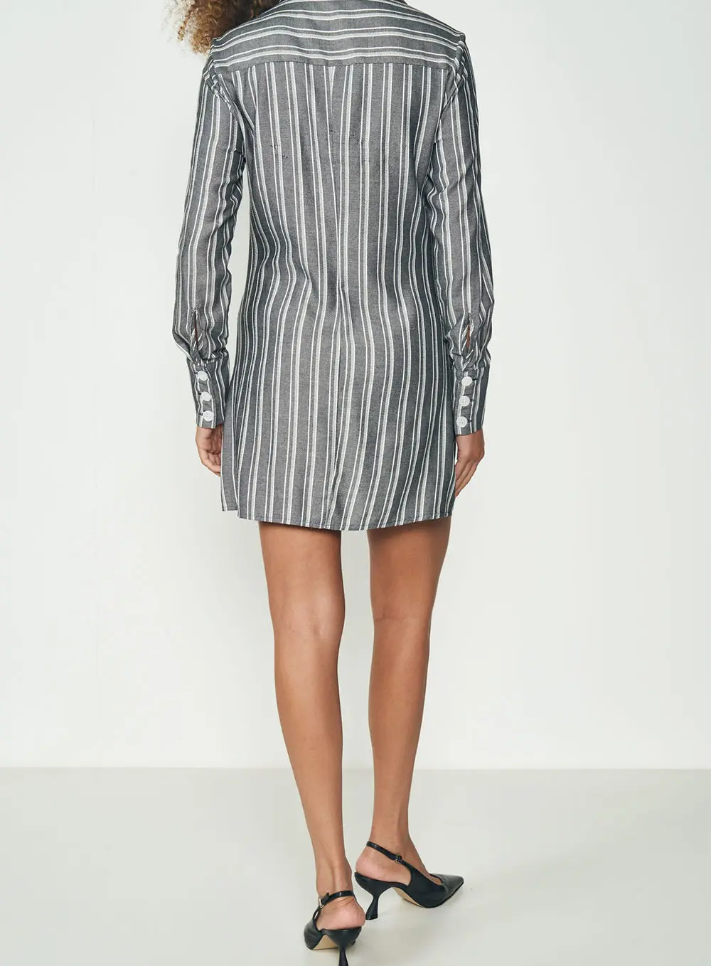 Vestido Stripe Shirt Estampados