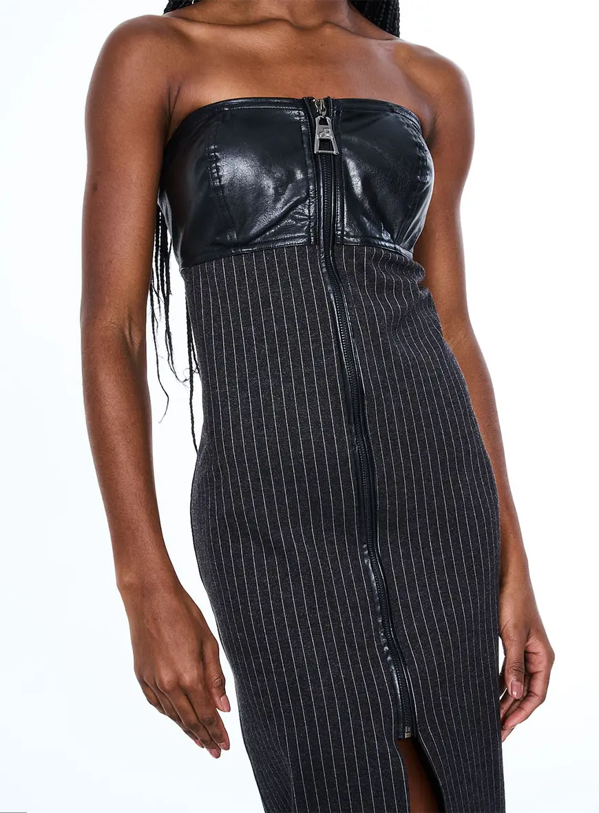 Vestido Listrado Preto 2
