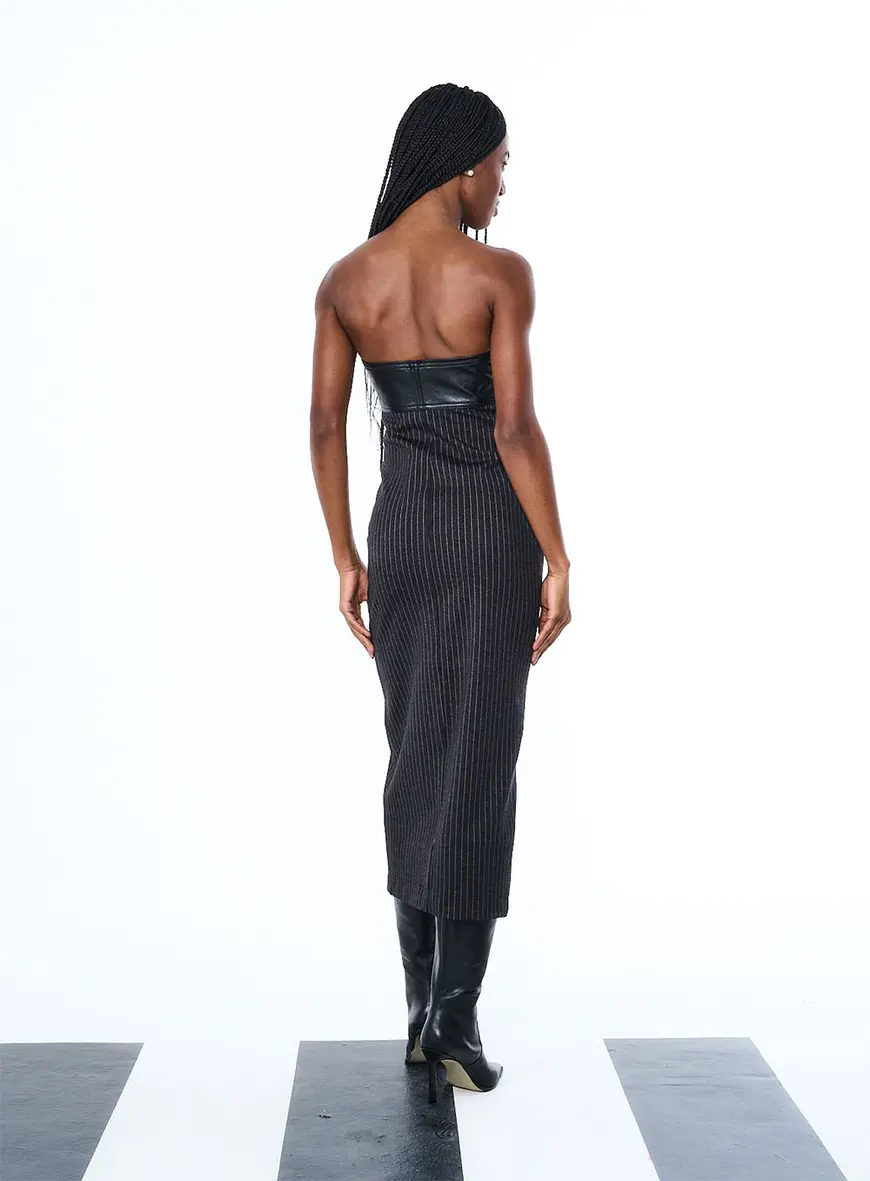 Vestido Listrado Preto 3
