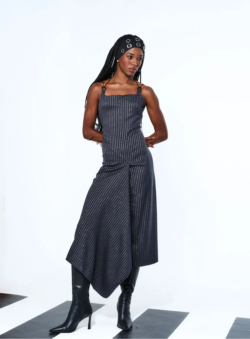 Vestido Listrado Com Amarração Estampados 1