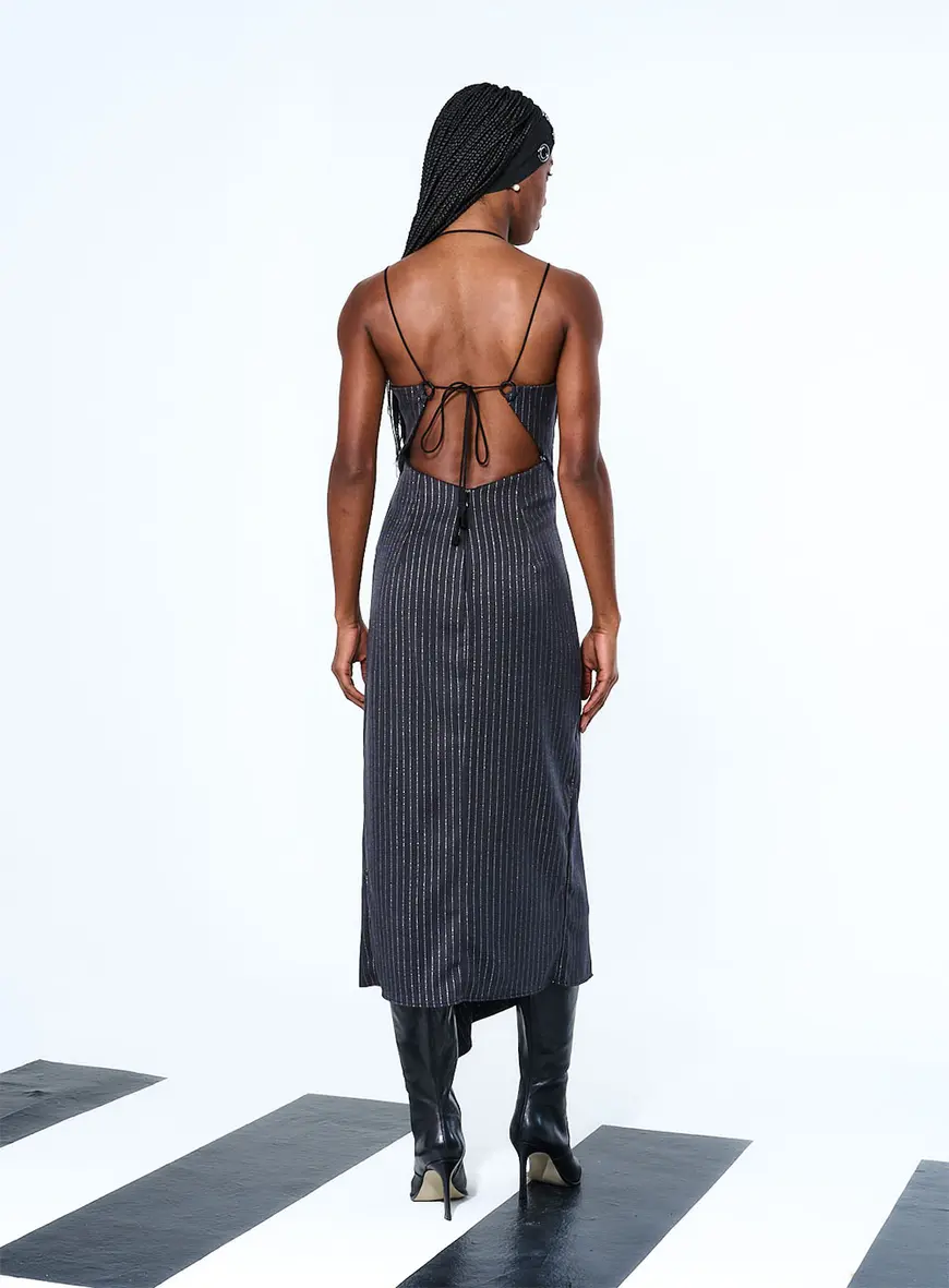 Vestido Listrado Com Amarração Estampados 4
