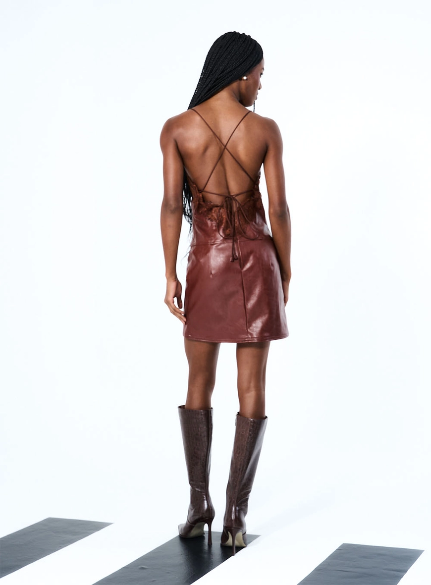 Vestido Open Marrom Terracota 4