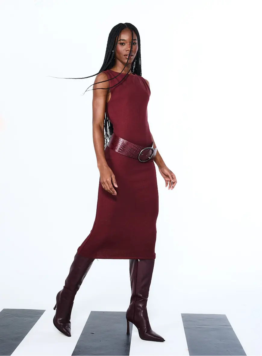 Vestido Tricô Marrom Terracota 1