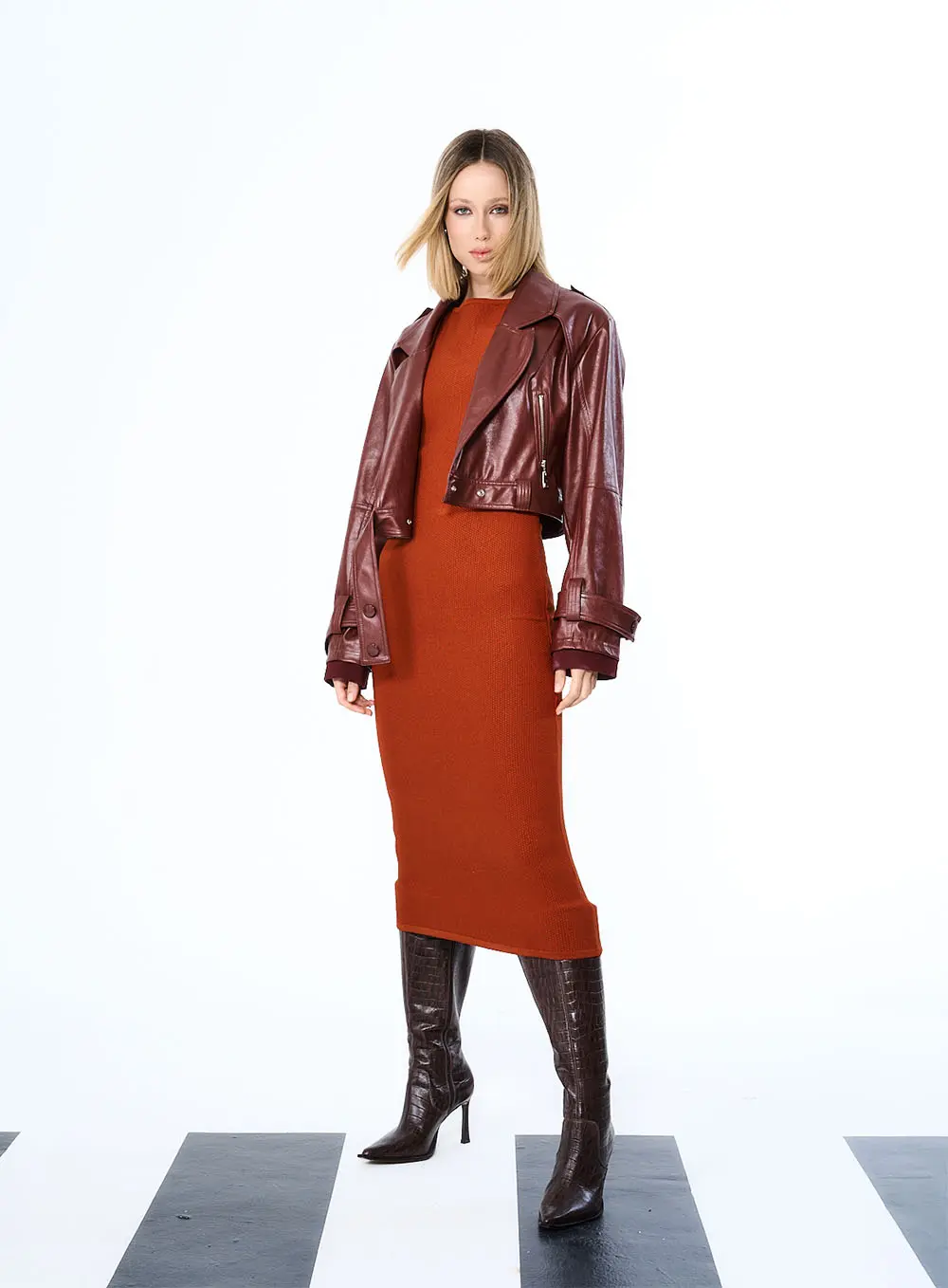 Vestido Tricô Marrom 1