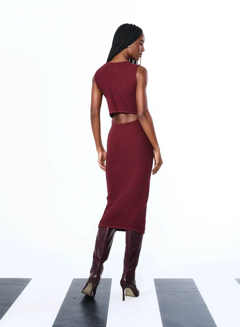 Vestido Tricô Marrom Terracota 3
