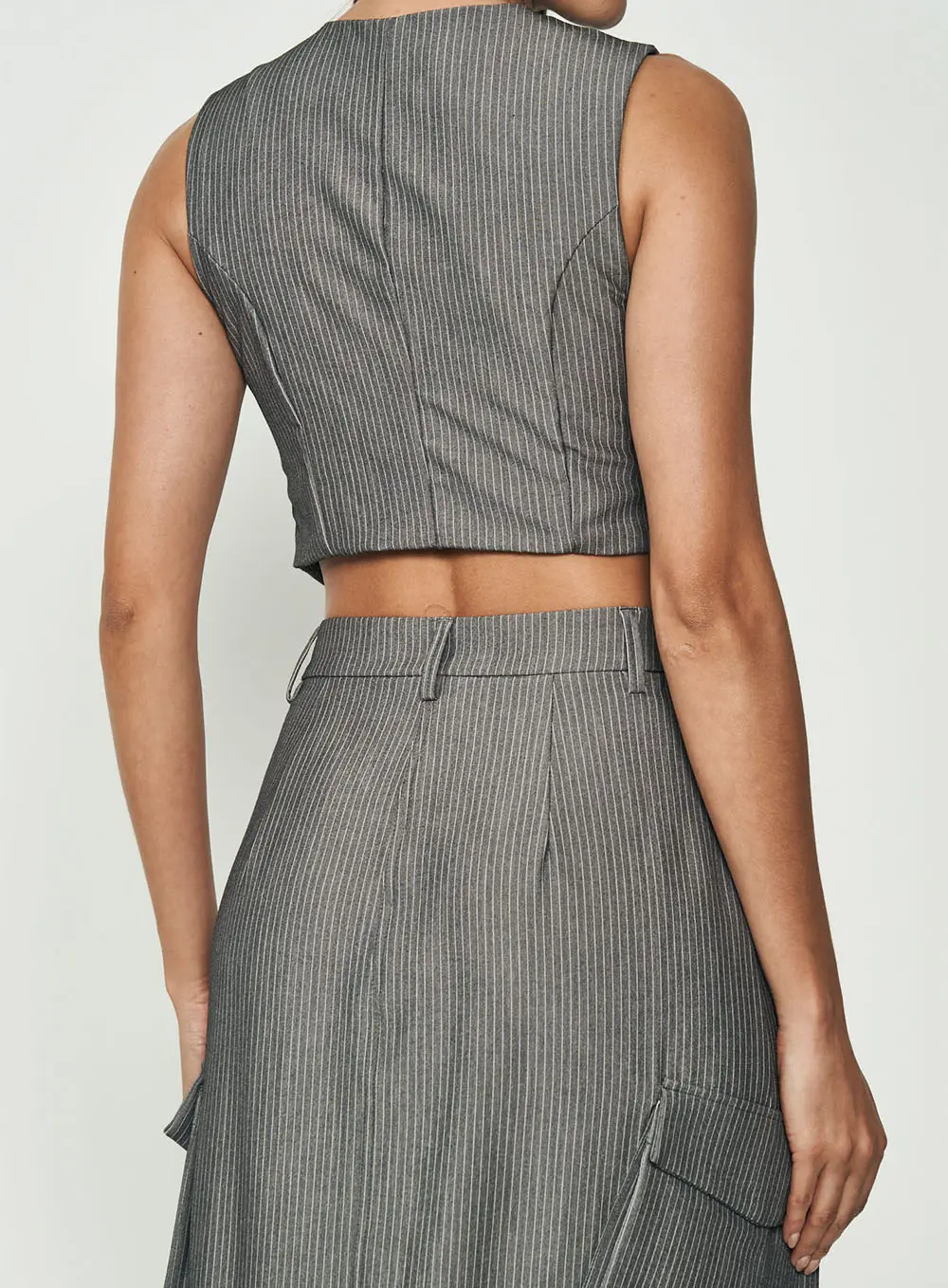 Colete Pinstripe Allure Cinza