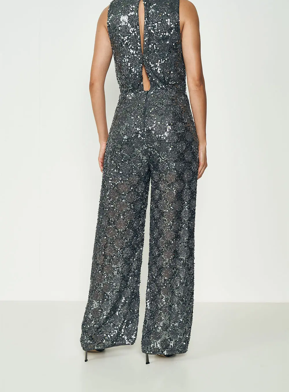 Macacão Sequin Glam Cinza