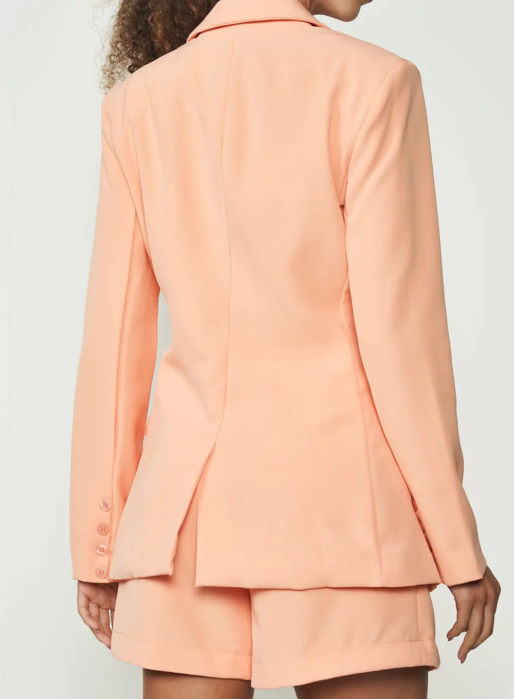 Blazer Feminino Acinturado Laranja Mexerica