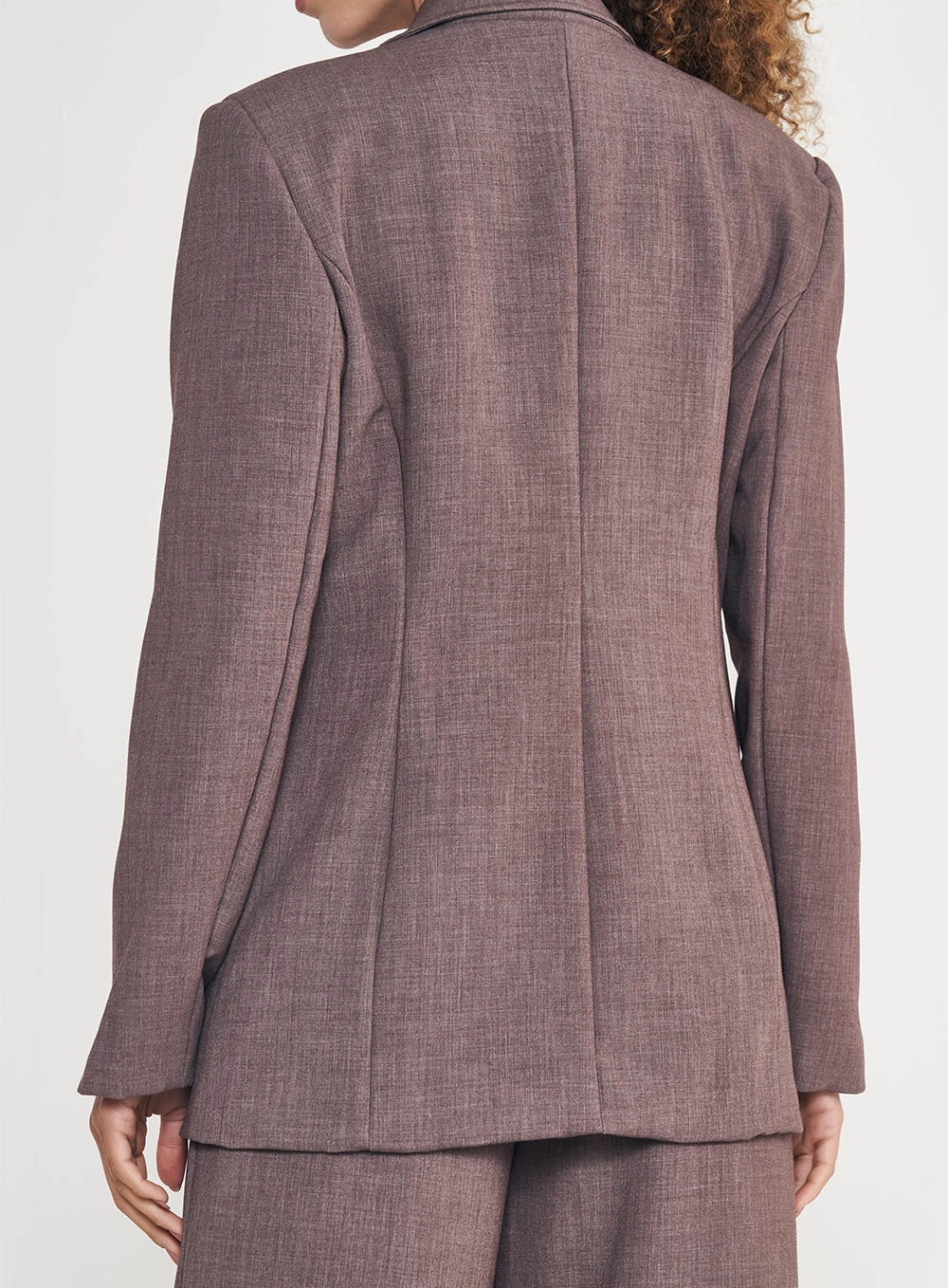 Blazer Feminino Alfaiataria Alongado Marrom