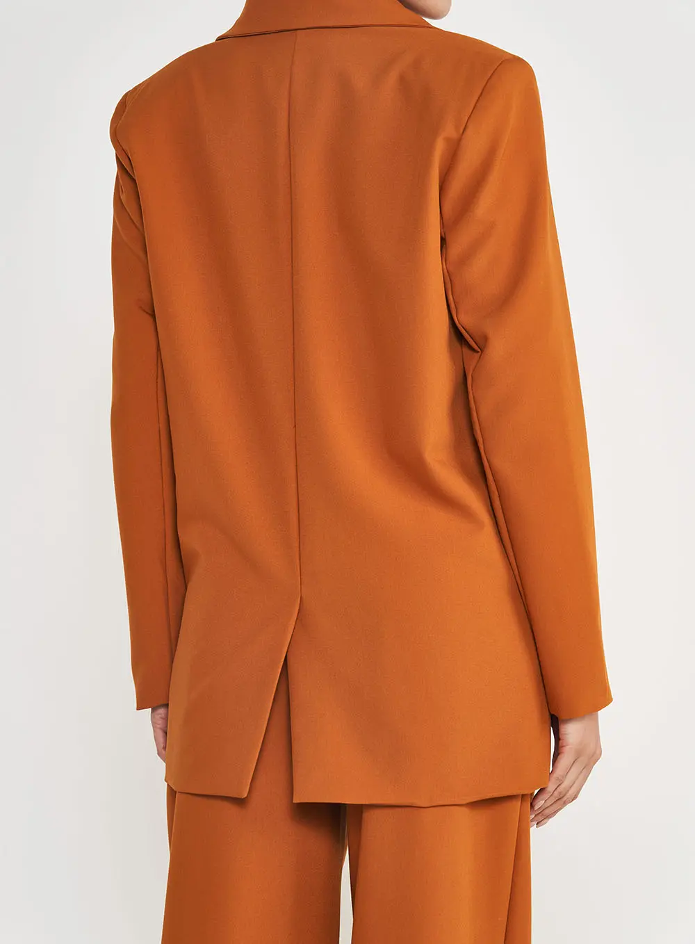 Blazer Alfaiataria Loose Detalhe Botões Amarelo Pumpkin