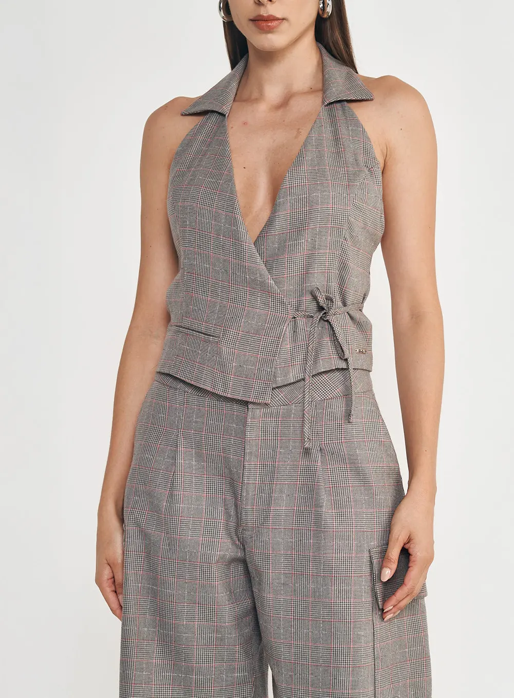 Colete Slim Alfaiataria Xadrez Estampados 1