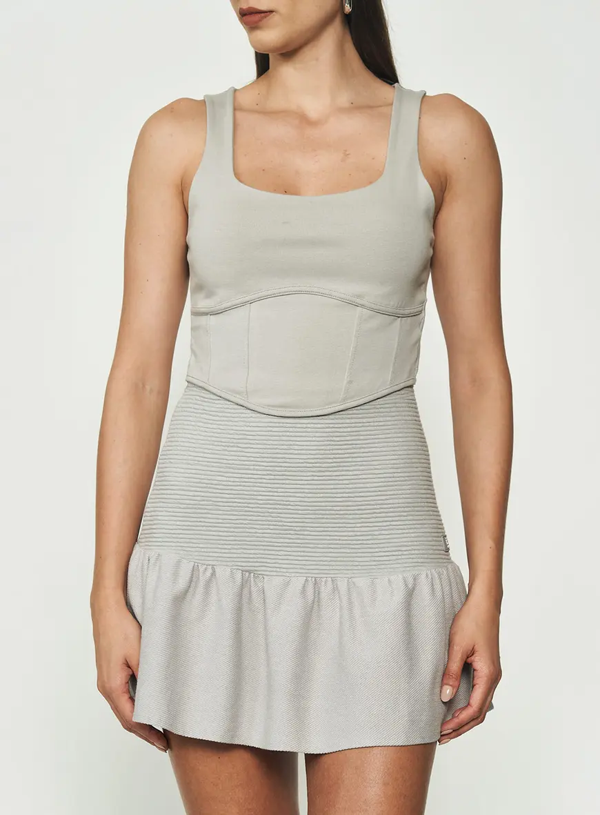 Blusa Slim Com Aplicação Cinza 1