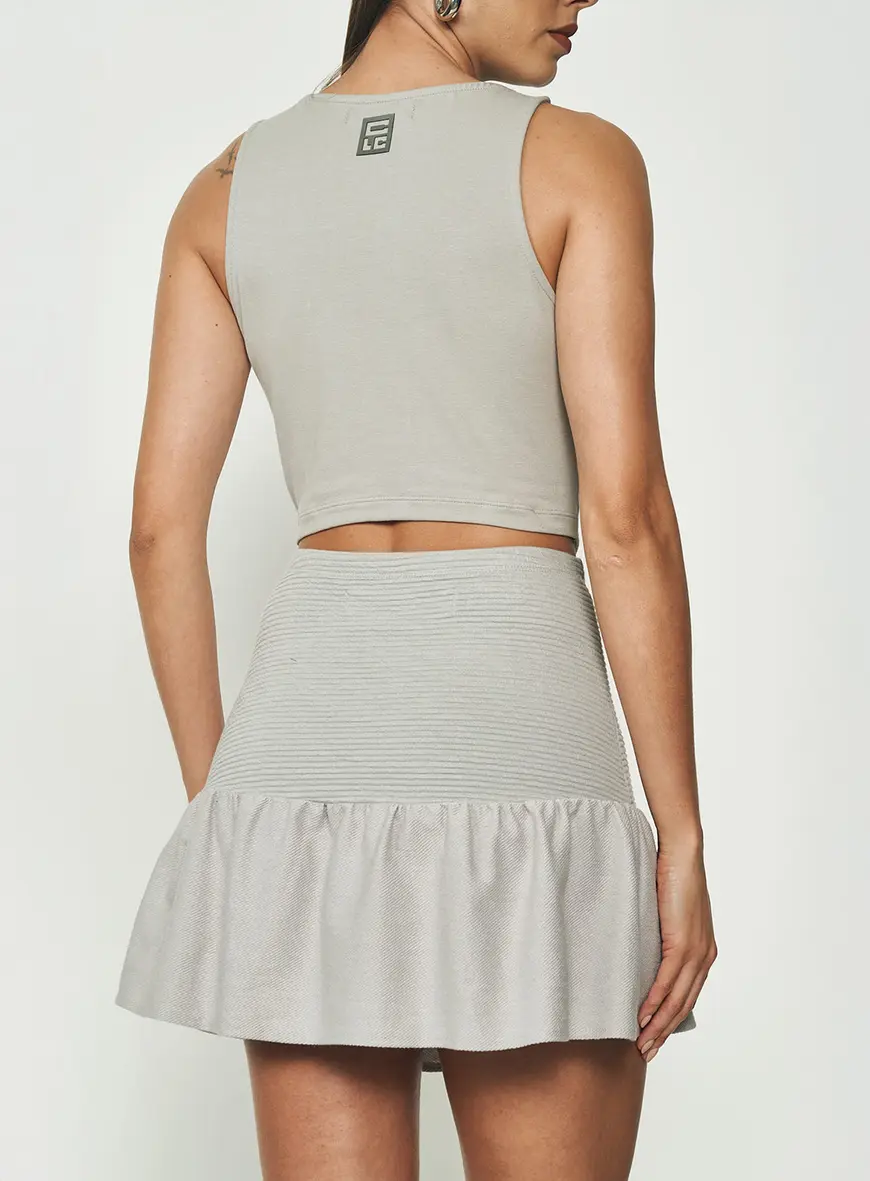 Blusa Slim Com Aplicação Cinza 2