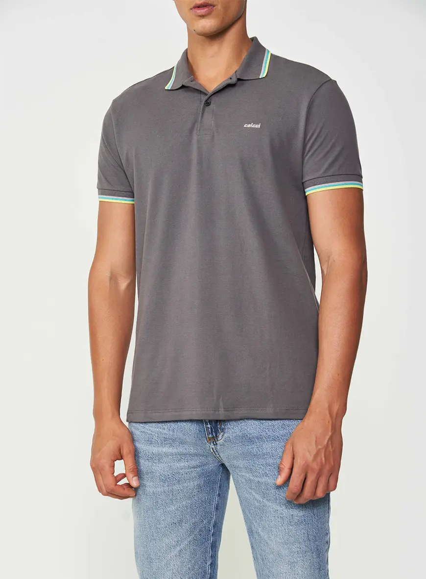 Camisa Piquet Gola Polo 3 Listras