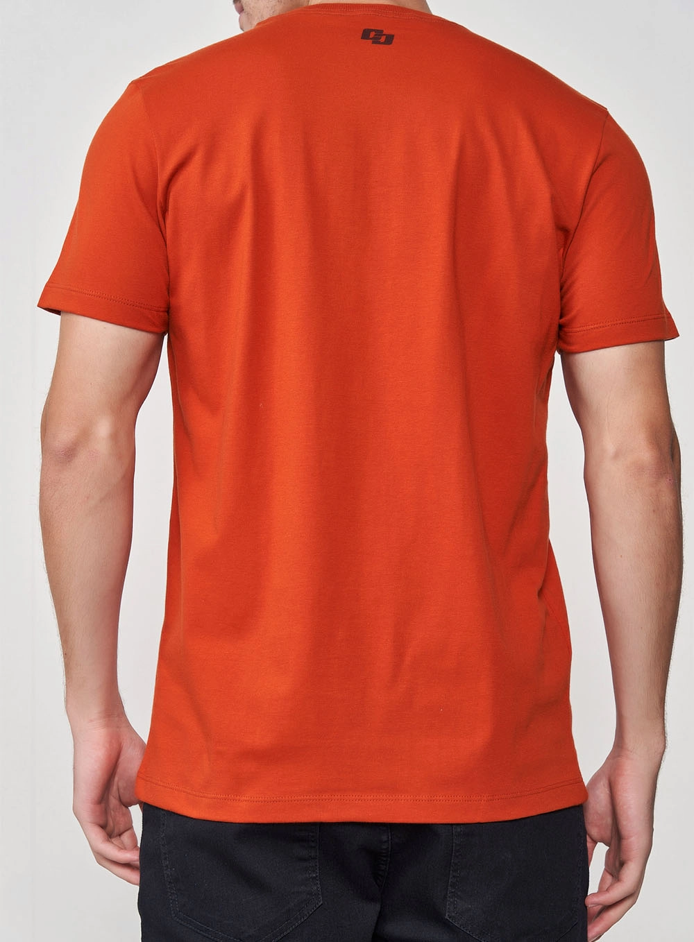 Camiseta Slim Strong Bordado Colcci Laranja