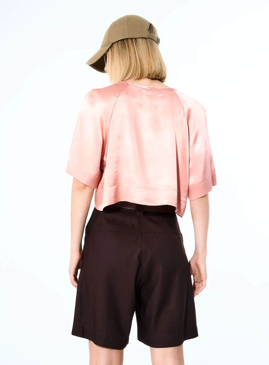 Blusa Acetinada Rosa 3