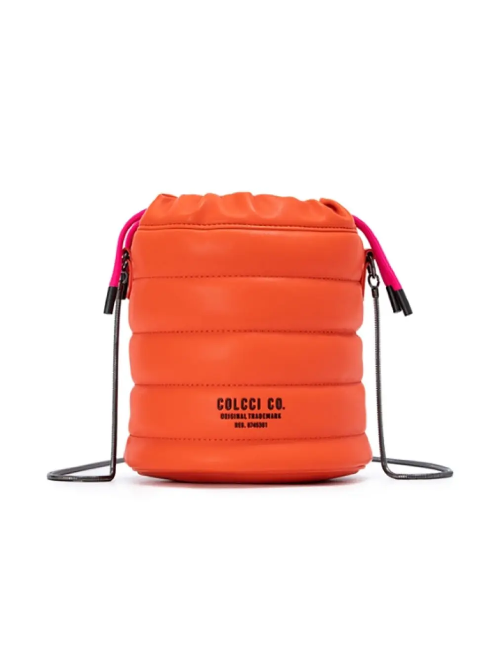 Bolsa Bucket Matelasse Laranja