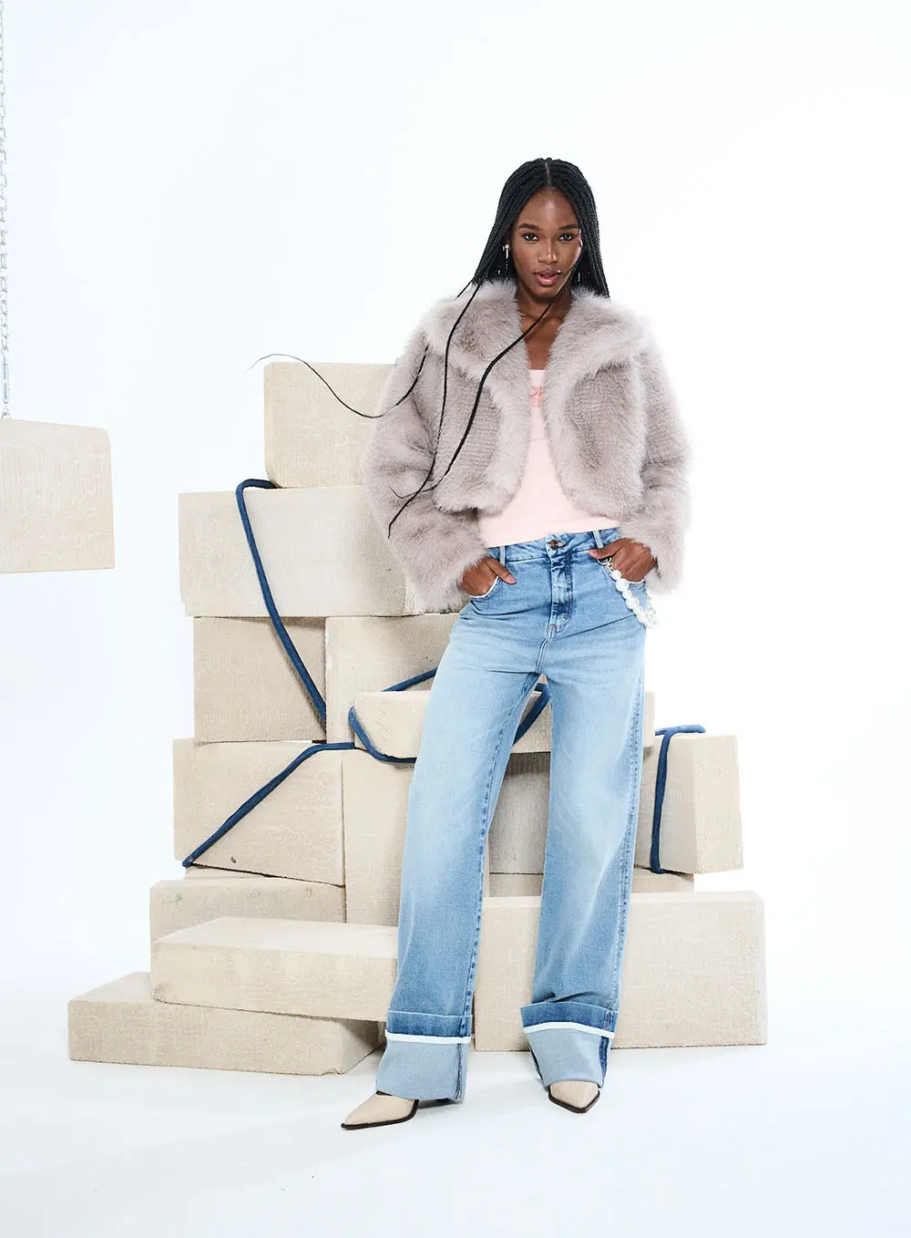 Calça Jeans Comfort Com Dobra Índigo 3