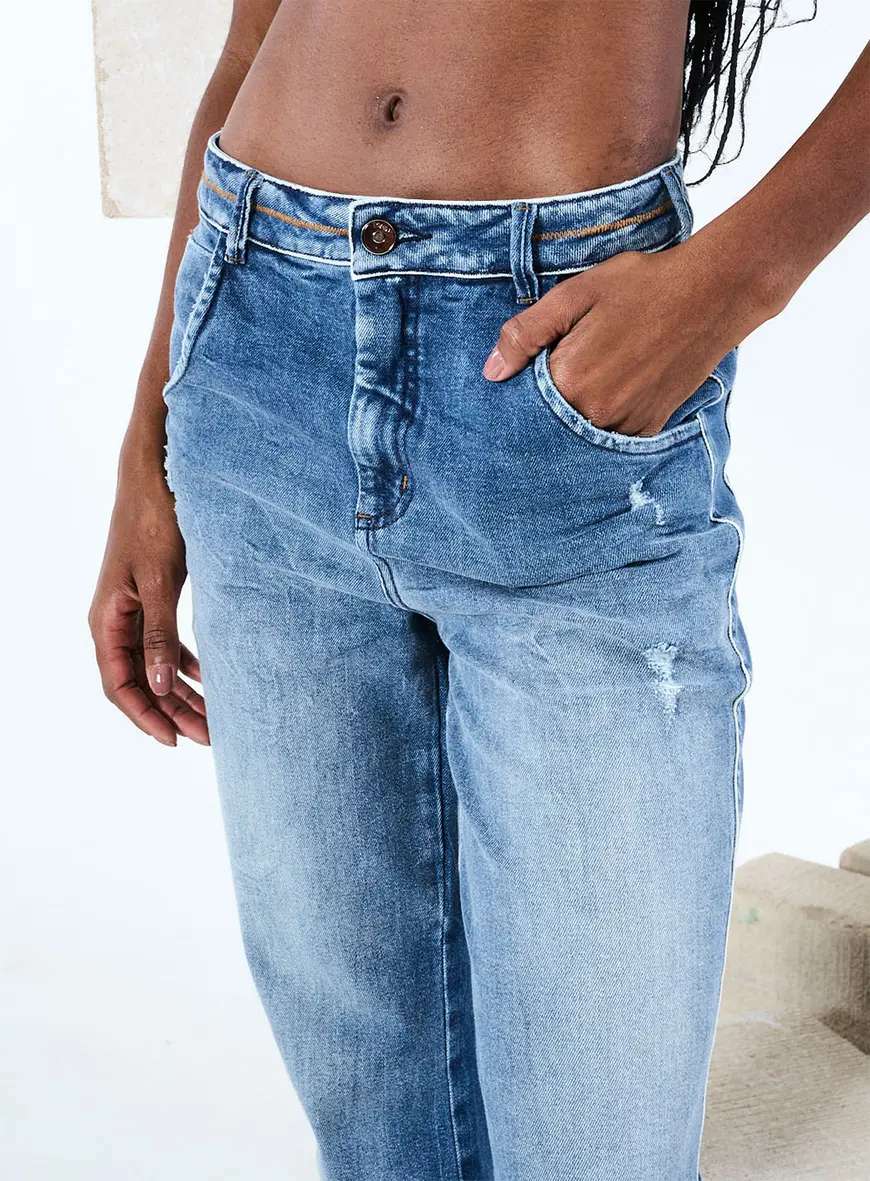 Calça Jeans Mom Relaxed Índigo 3