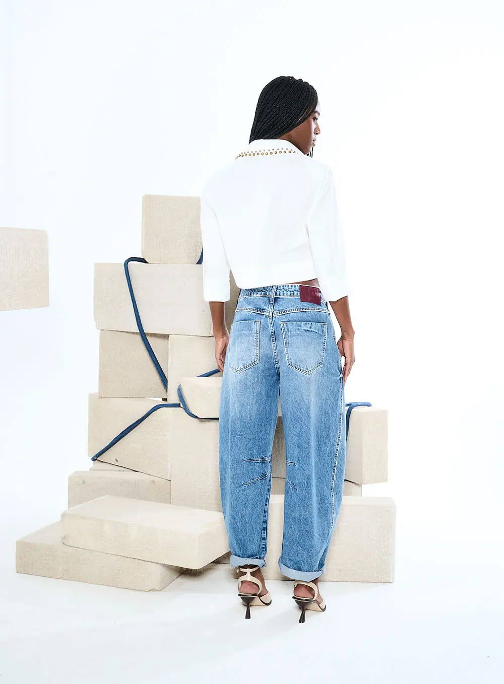 Calça Jeans Mom Destroyed Índigo 4