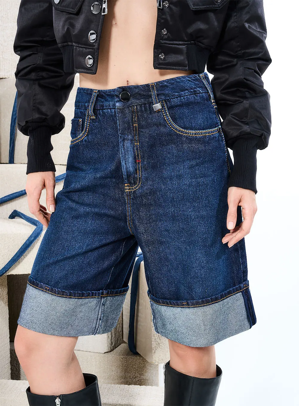 Bermuda Jeans Rebelde Índigo 2