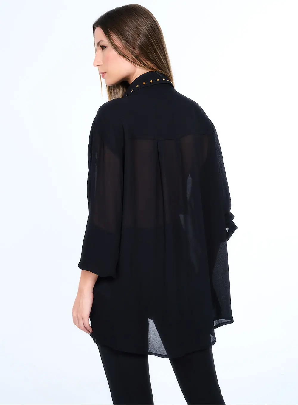 Camisa Com Aplicação Preto 3