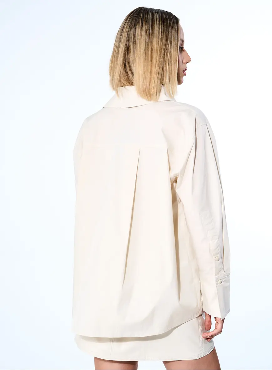 Camisa Oversized Bege 4