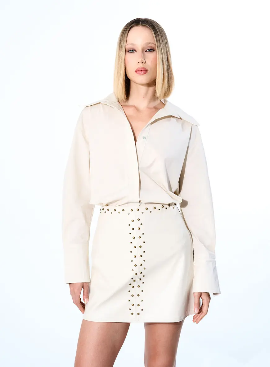 Camisa Oversized Bege 5