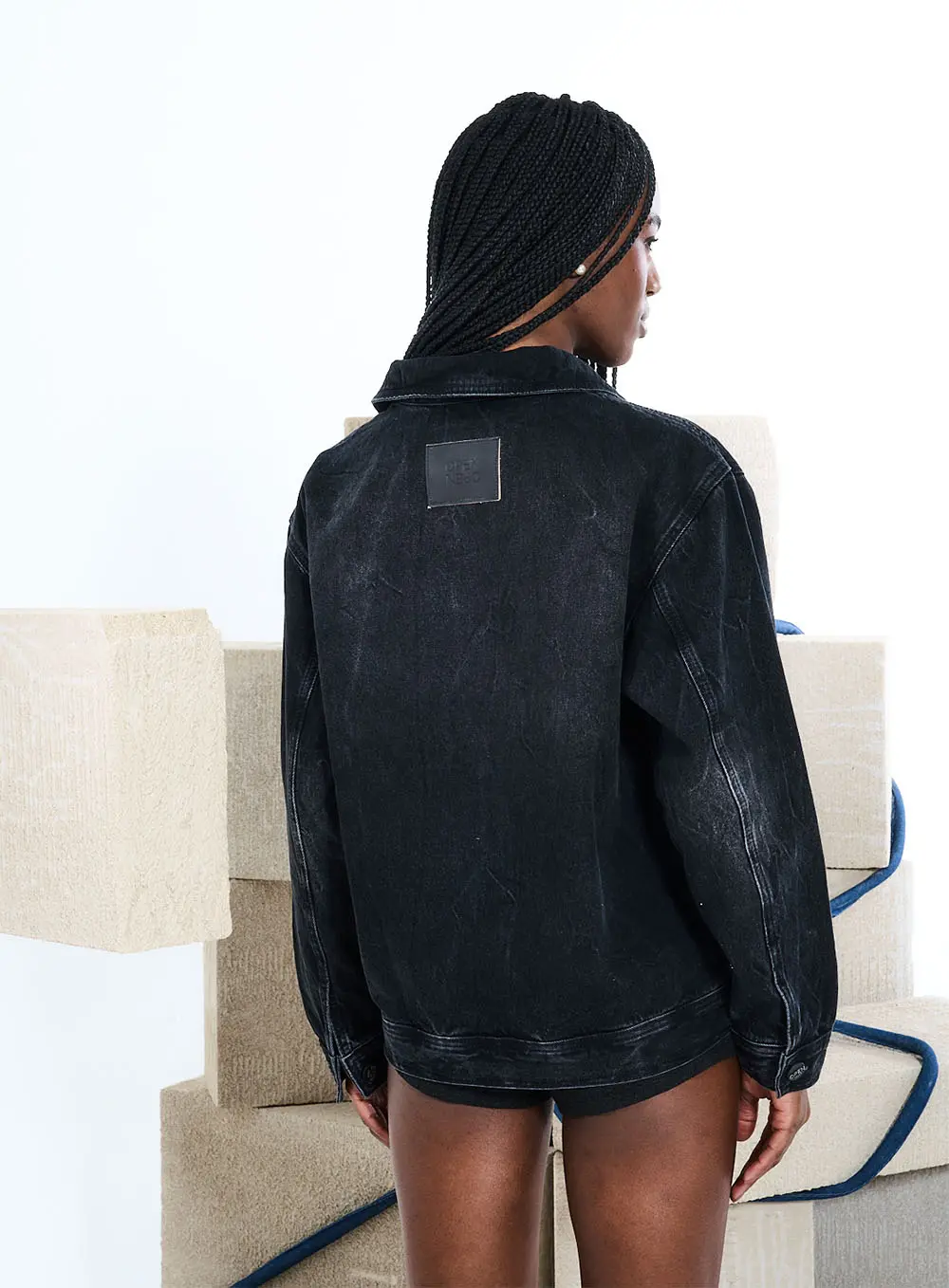 Jaqueta Jeans Indigo Preto 4