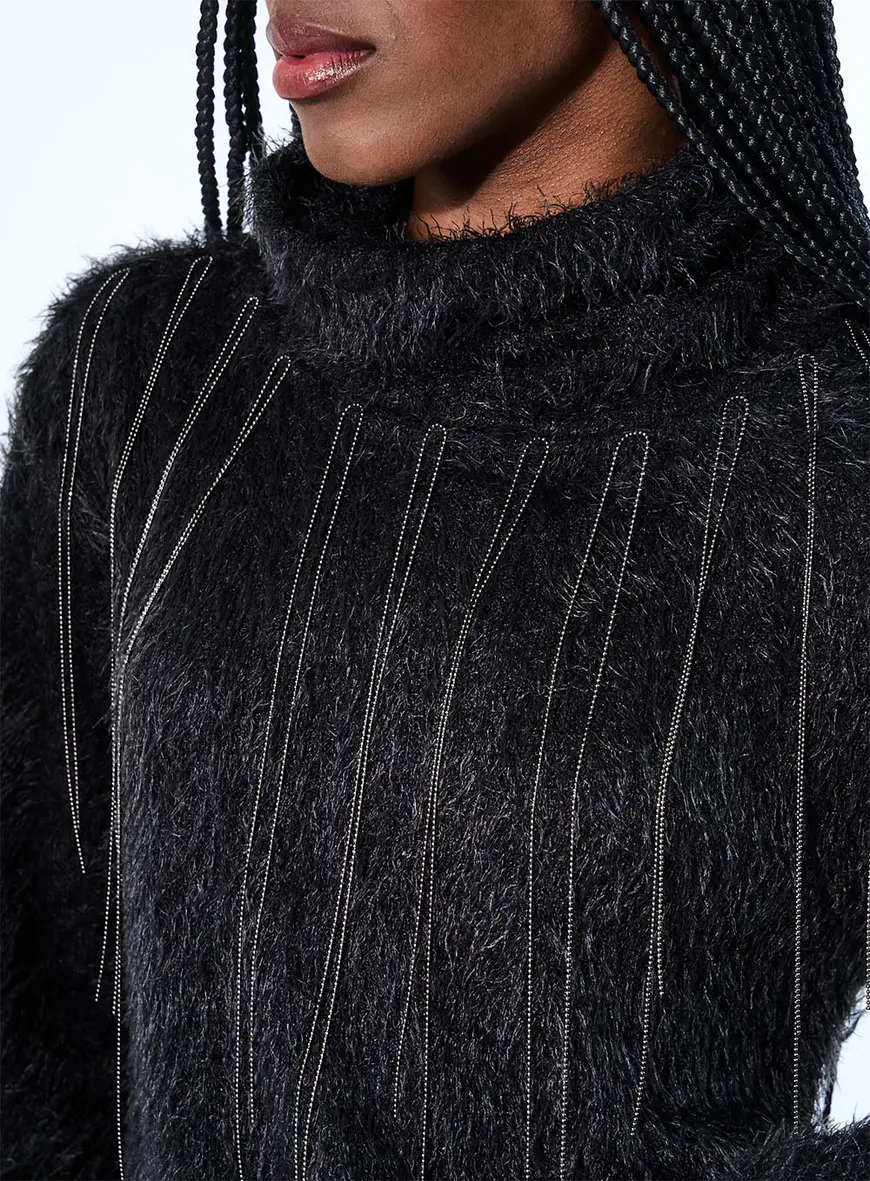 Blusa Com Correntes Preto 2