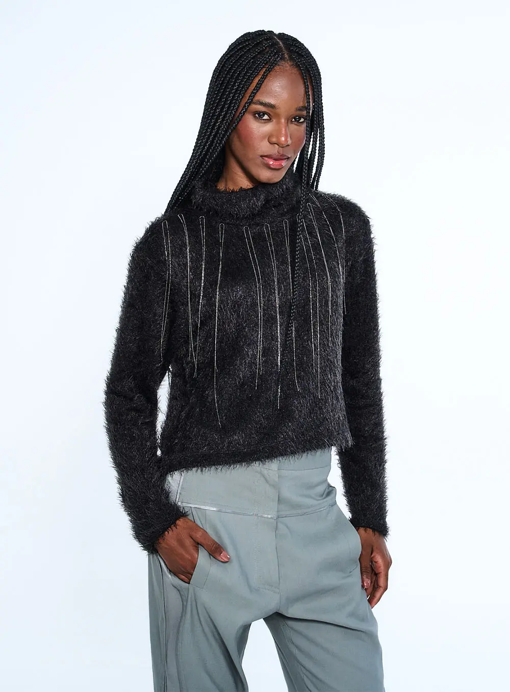 Blusa Com Correntes Preto 4