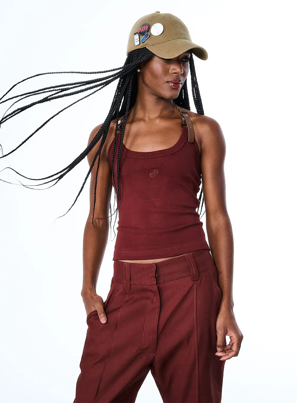 Blusa Alça Com Tiras Marrom Terracota 1