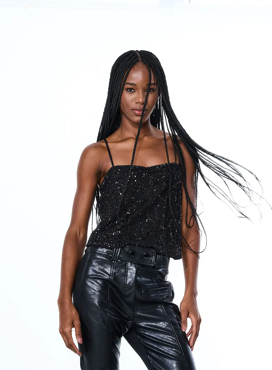 Blusa Paetê Preto 2