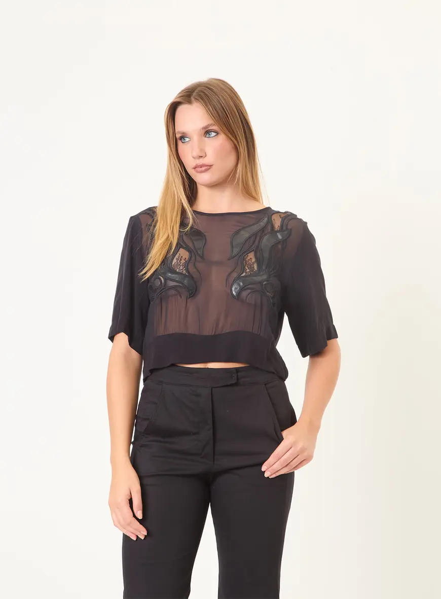 Blusa Open Preto 1