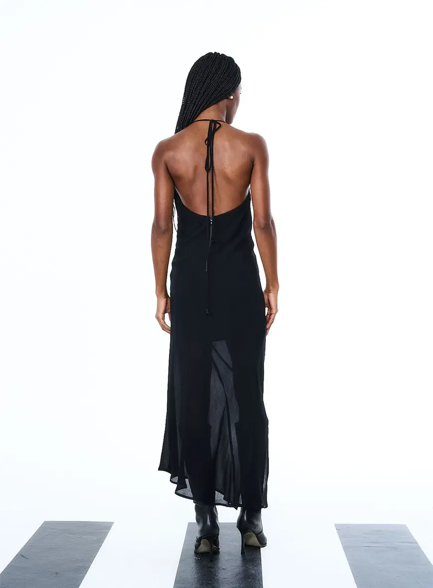 Vestido Com Aplicação Preto 4
