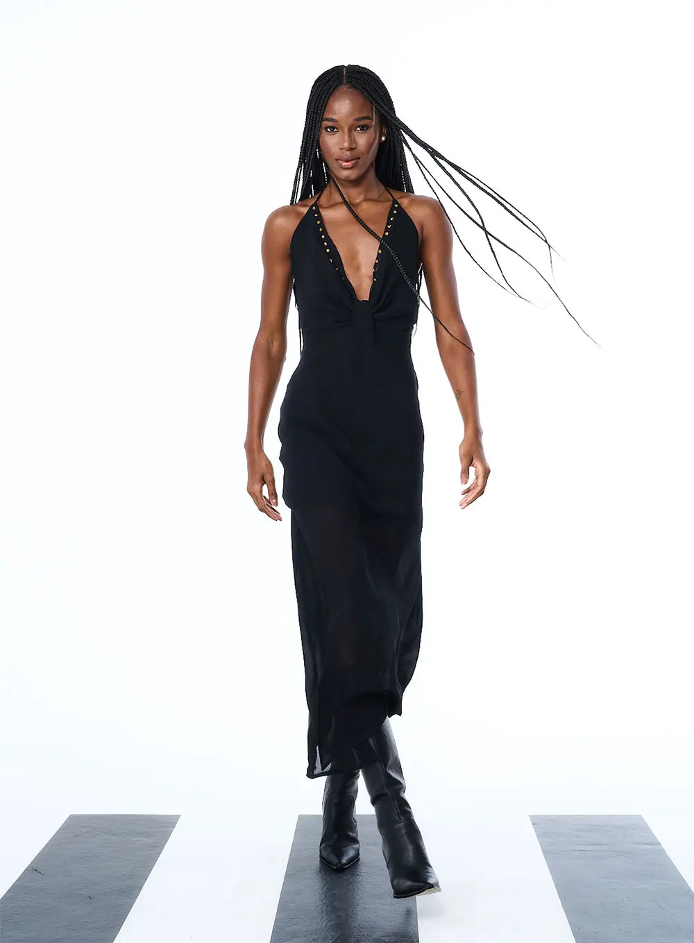Vestido Com Aplicação Preto 1