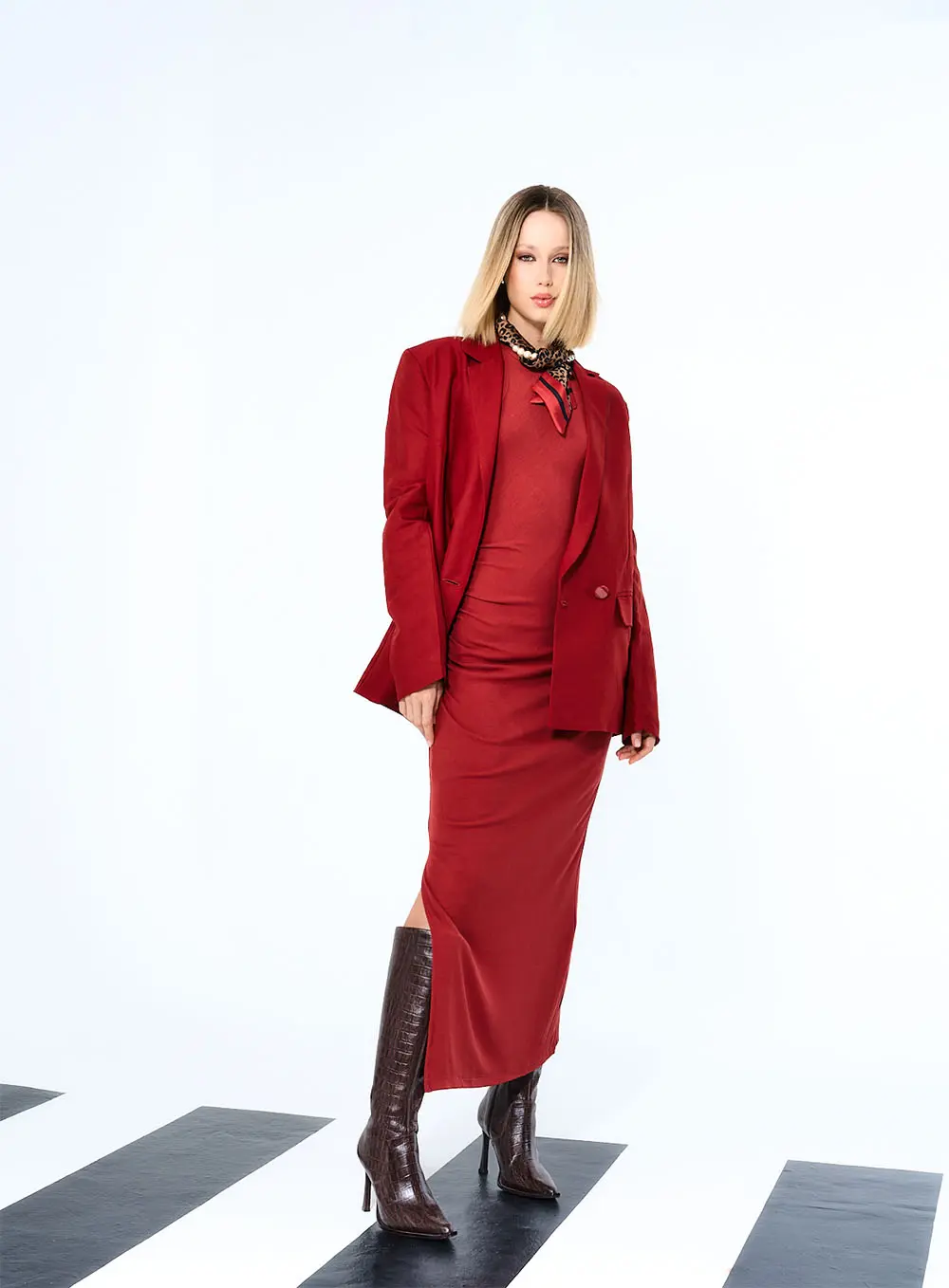 Vestido Longo Ajustado Vermelho 1