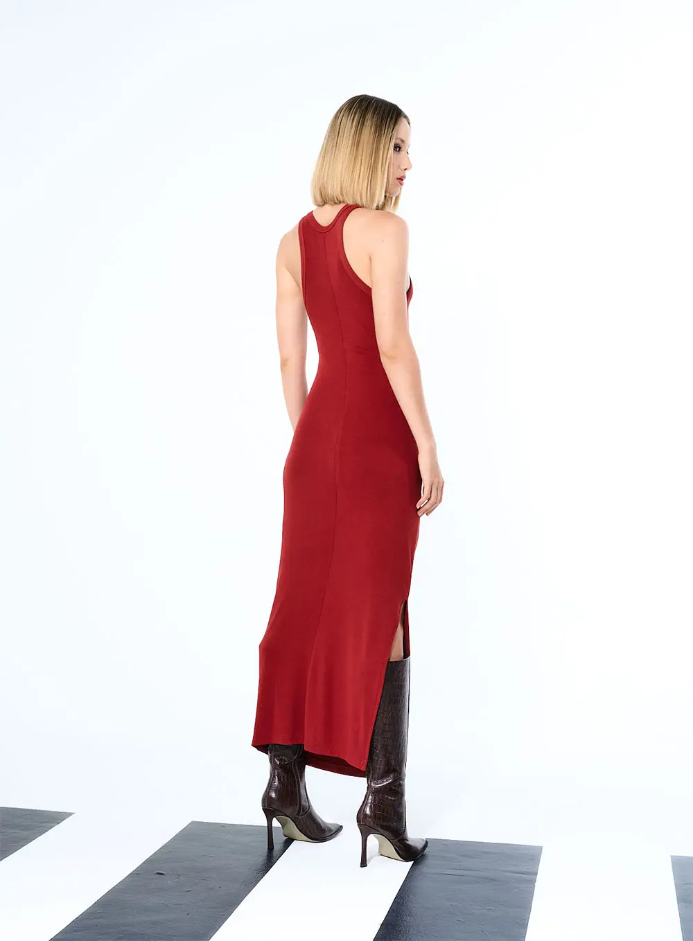 Vestido Longo Ajustado Vermelho 2