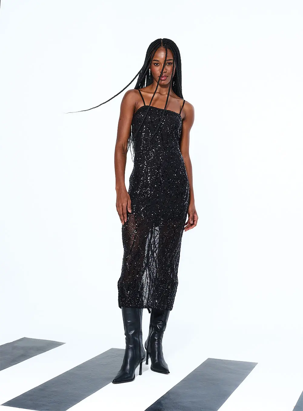 Vestido Paetê Preto 1