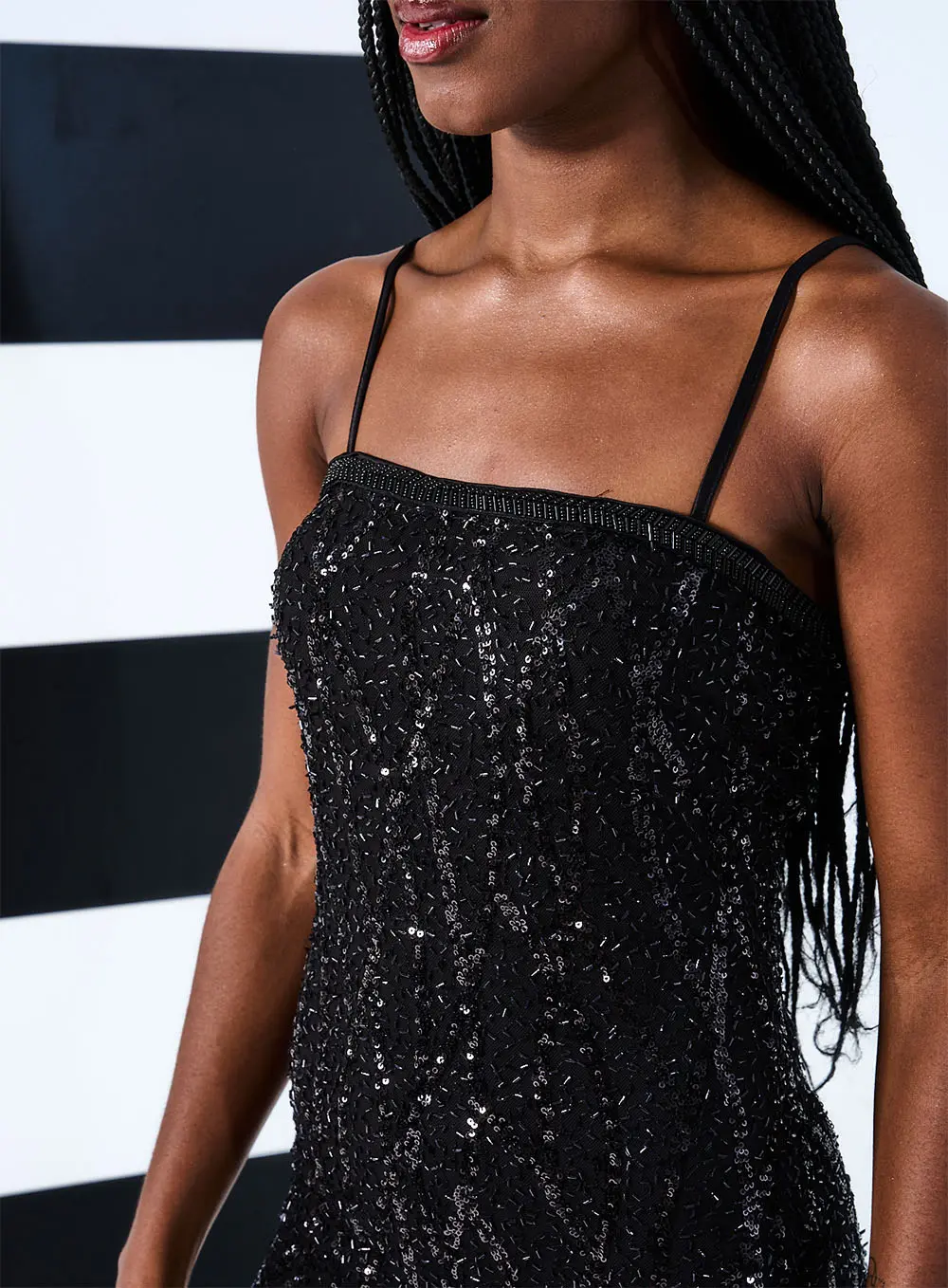 Vestido Paetê Preto 3