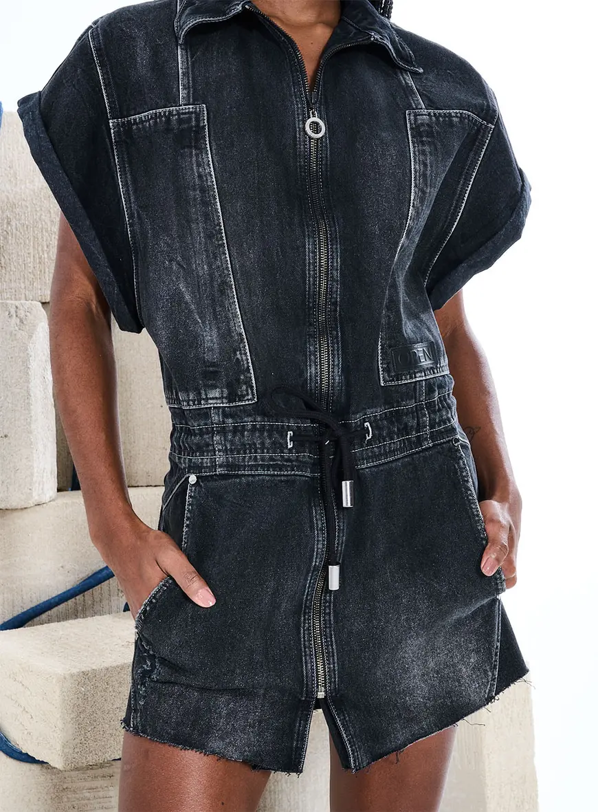 Vestido Jeans Indigo Preto 2