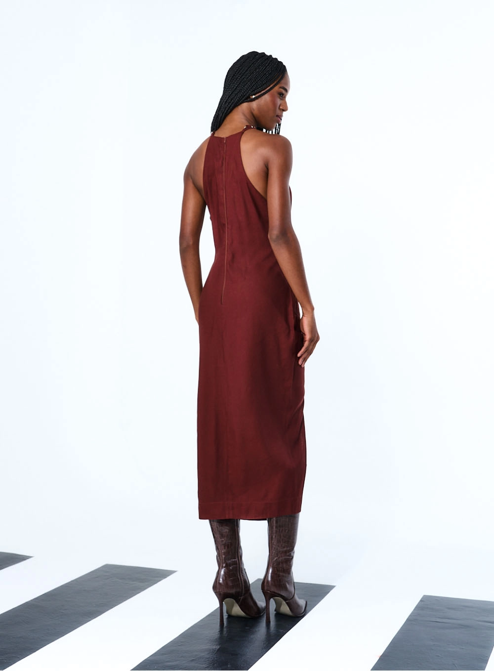 Vestido Linho Marrom 4
