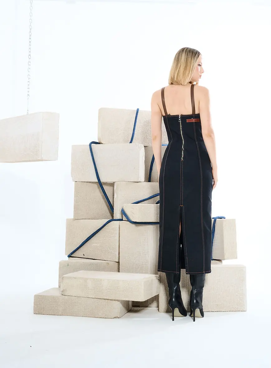 Vestido Sarja Preto 3