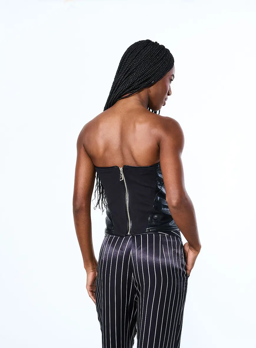 Top Slim Em Pu Preto 4