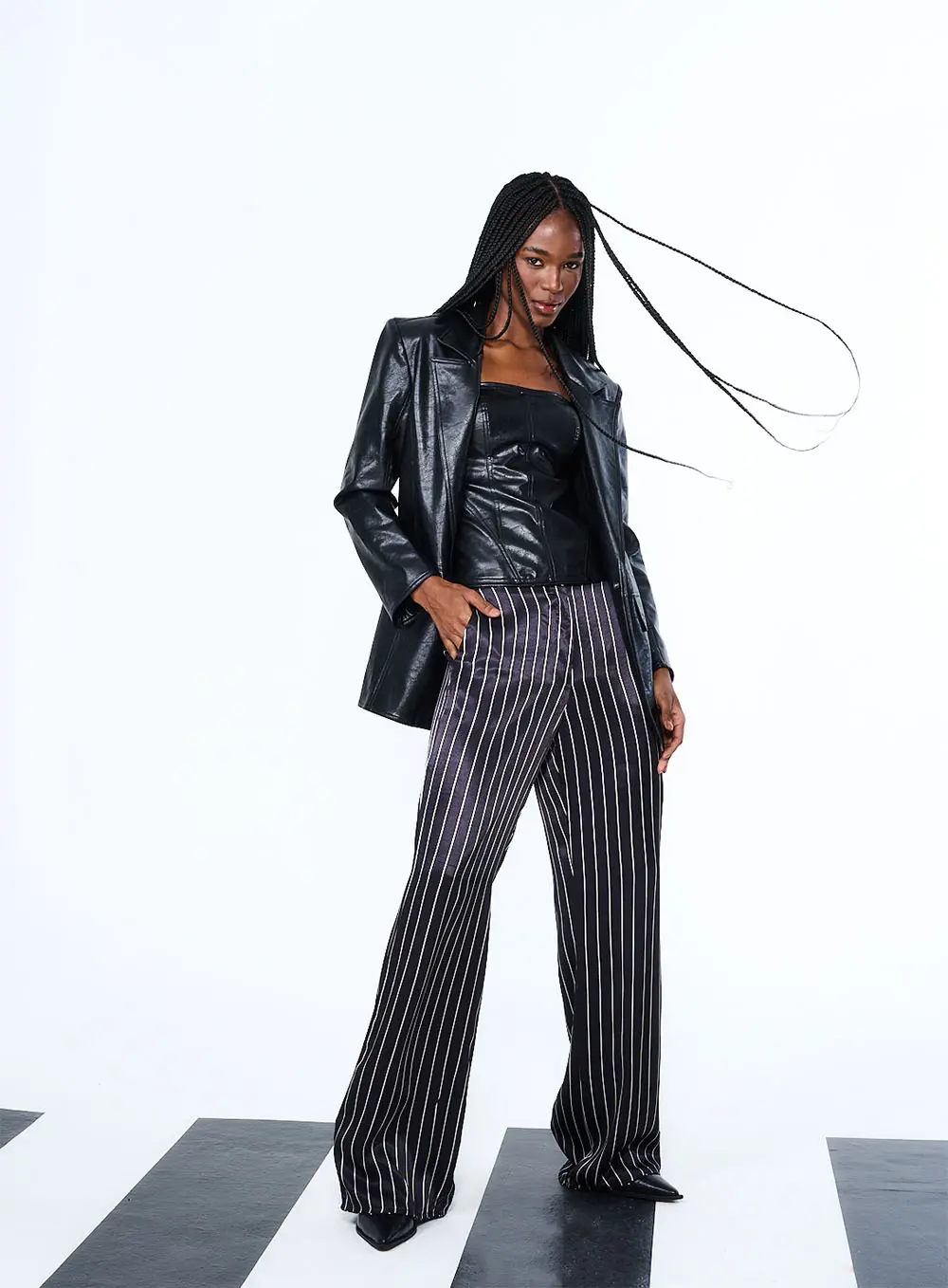 Top Slim Em Pu Preto 1