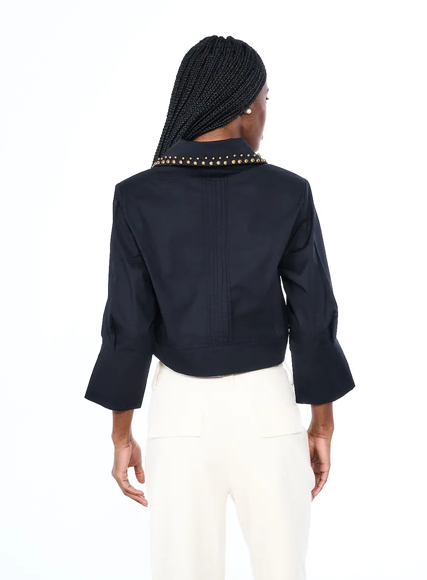 Camisa Com Aplicação Preto 2