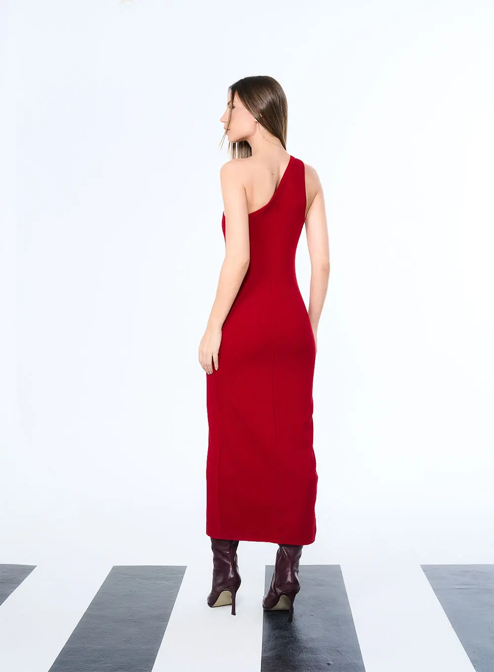 Vestido Canelado Vermelho 3